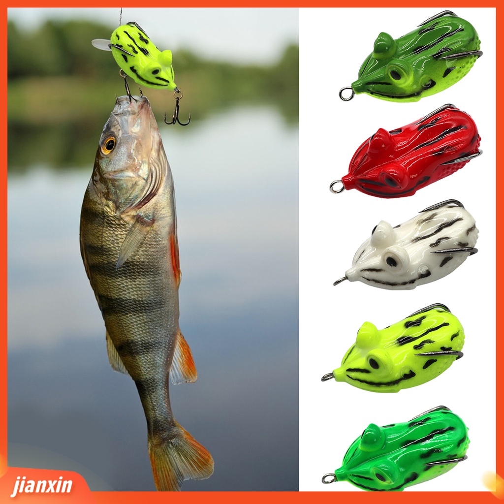 (In Stock) Lure Umpan Lembut Realistis Fisheye Tajam Kait Tahan Gigit Angling Silika Gel Bermata Besar Thunder Frog Lure Umpan Memancing Luar Ruangan
