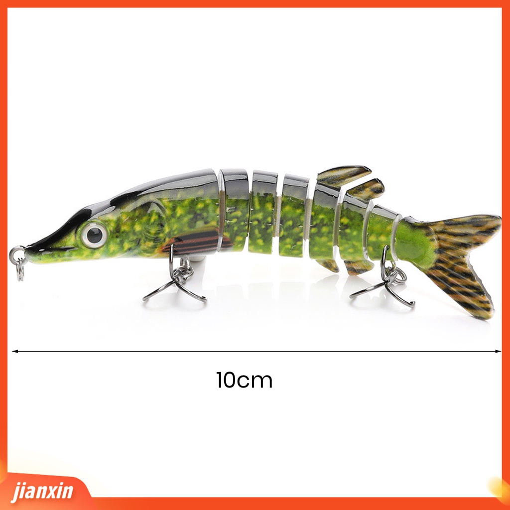 (In Stock) 10cm /8g Umpan Bionic Tajam Kait 3D Simulasi Fisheye Simulasi Menggoda Angling ABS Tenggelam Multi-Bagian Umpan Perlengkapan Memancing