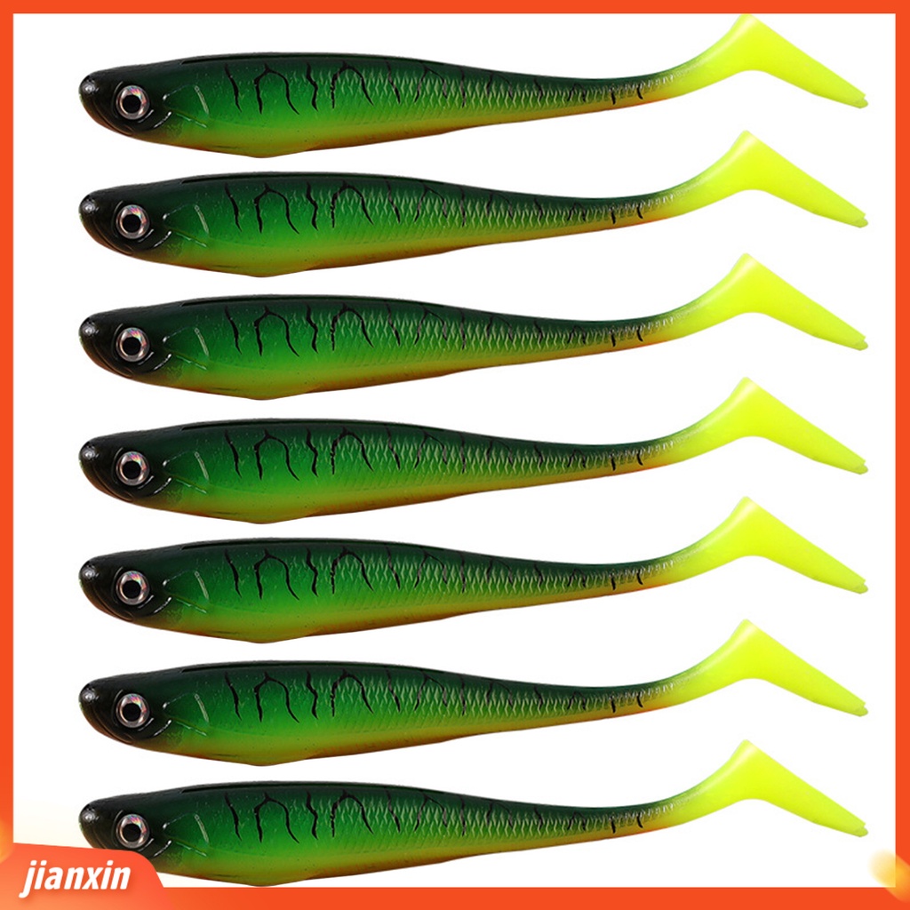 (In Stock) 7Pcs 9cm /6g Umpan Buatan 3D Mata Portable Penampilan Realistis Elastisitas Tarik Fleksibel Menarik Ikan Warna Cerah Soft Lure Umpan Simulasi Memancing Luar Ruangan