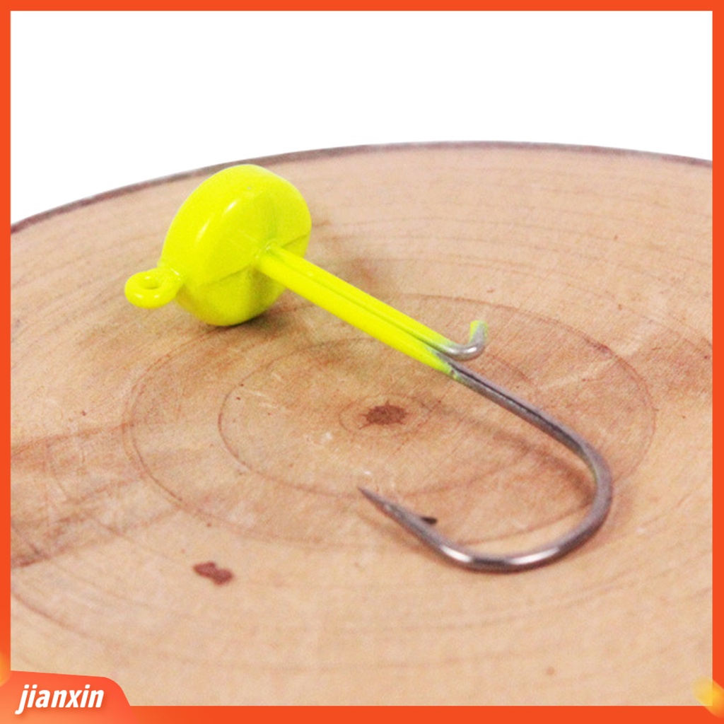 (In Stock) 5Pcs /Set 4g Kait Pancing Kepala Jamur Non-Deformed Lead Ned Rig Jig Head Finesse Mushroom Bait Hook Untuk Outdoor