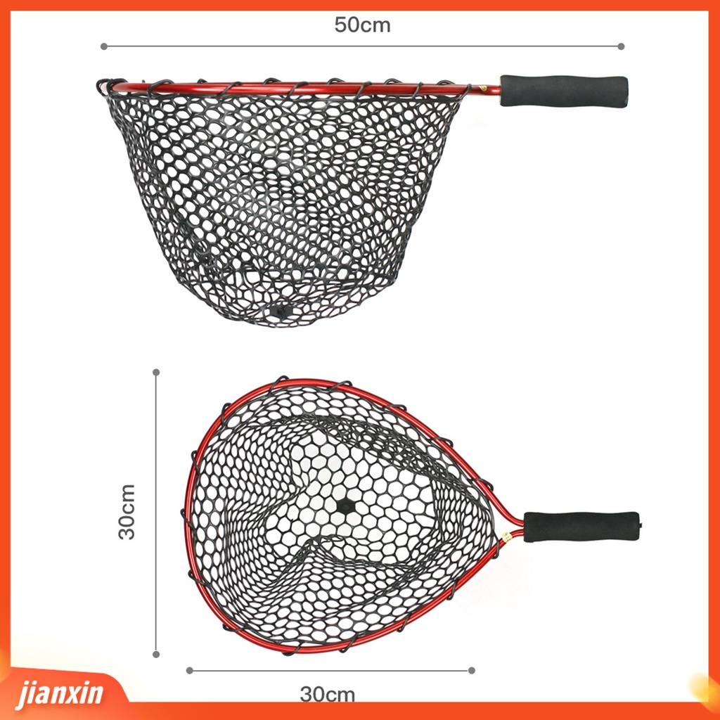 (In Stock) Jaring Pendaratan Pancing Fleksibel Kuat Kapasitas Mini Floating Mesh Landing Dip Net Alat Pancing Untuk Outdoor