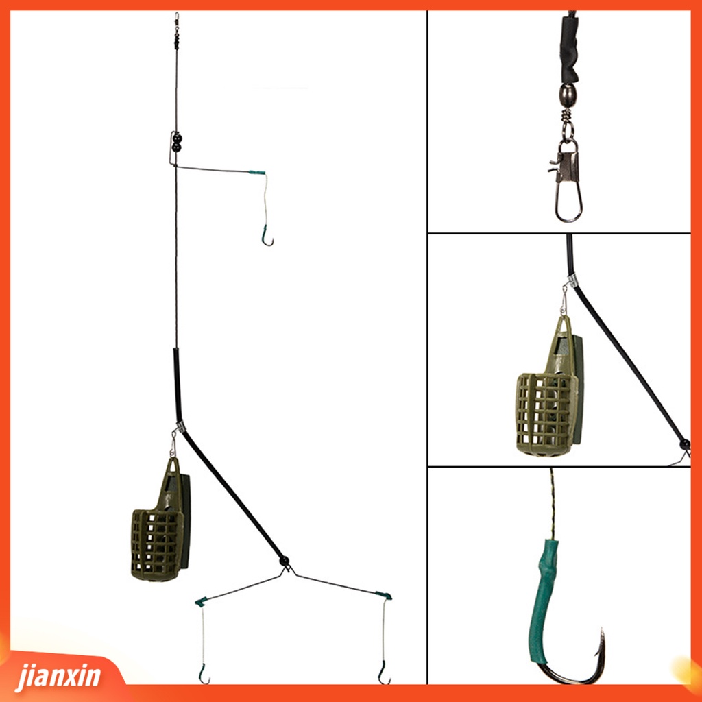 (In Stock) 1set Pengumpan Memancing Ringan Hollow Grid Kekuatan Tinggi ABS Kandang Umpan Pancing Untuk Memancing