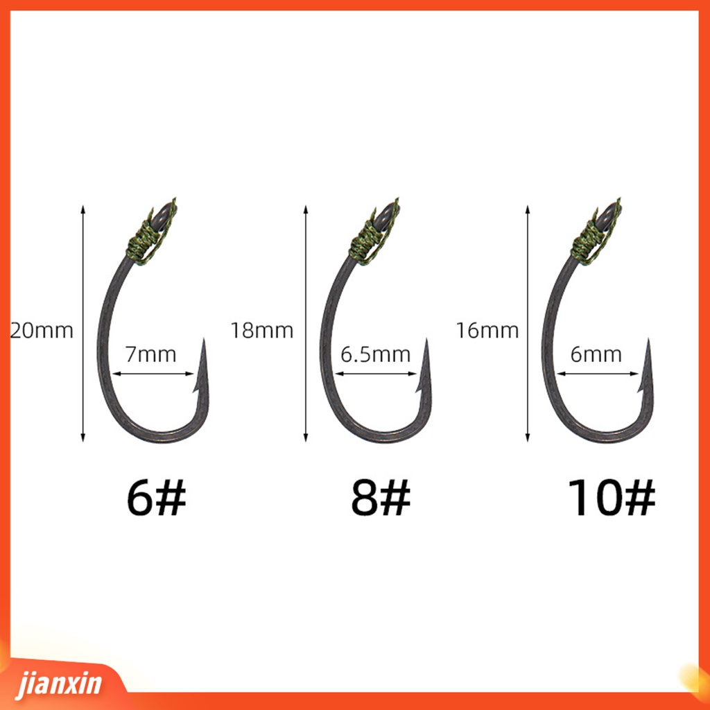 (In Stock) 6Pcs /Grup Rig Rambut Memancing Berduri Barbless Baja Karbon Tinggi Kekuatan Tinggi Rig Rambut Gurame Ringan Untuk Laut