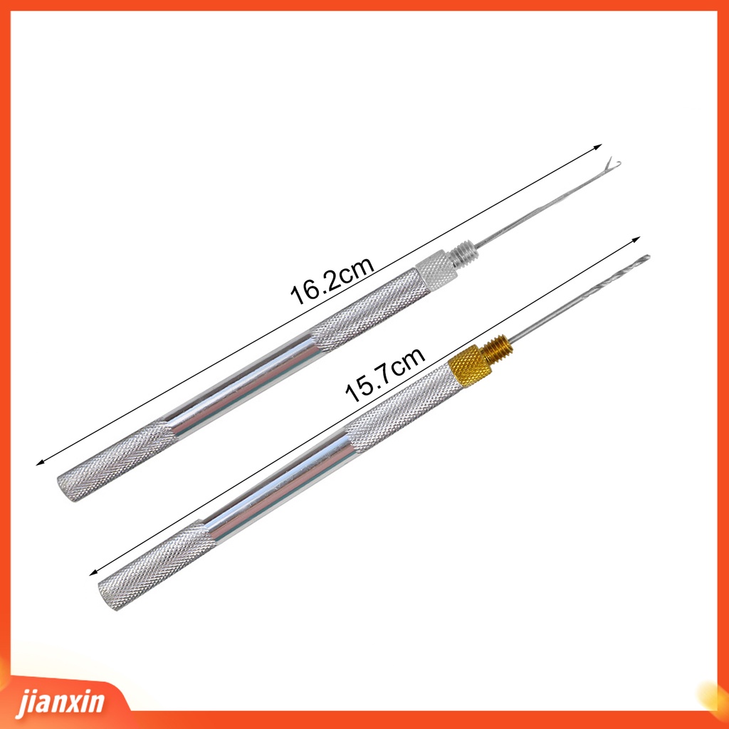 (In Stock) 3Pcs Paduan Aluminium Alat Pancing Simpul Umpan Lubang Jarum Mata Bor Tackle Set