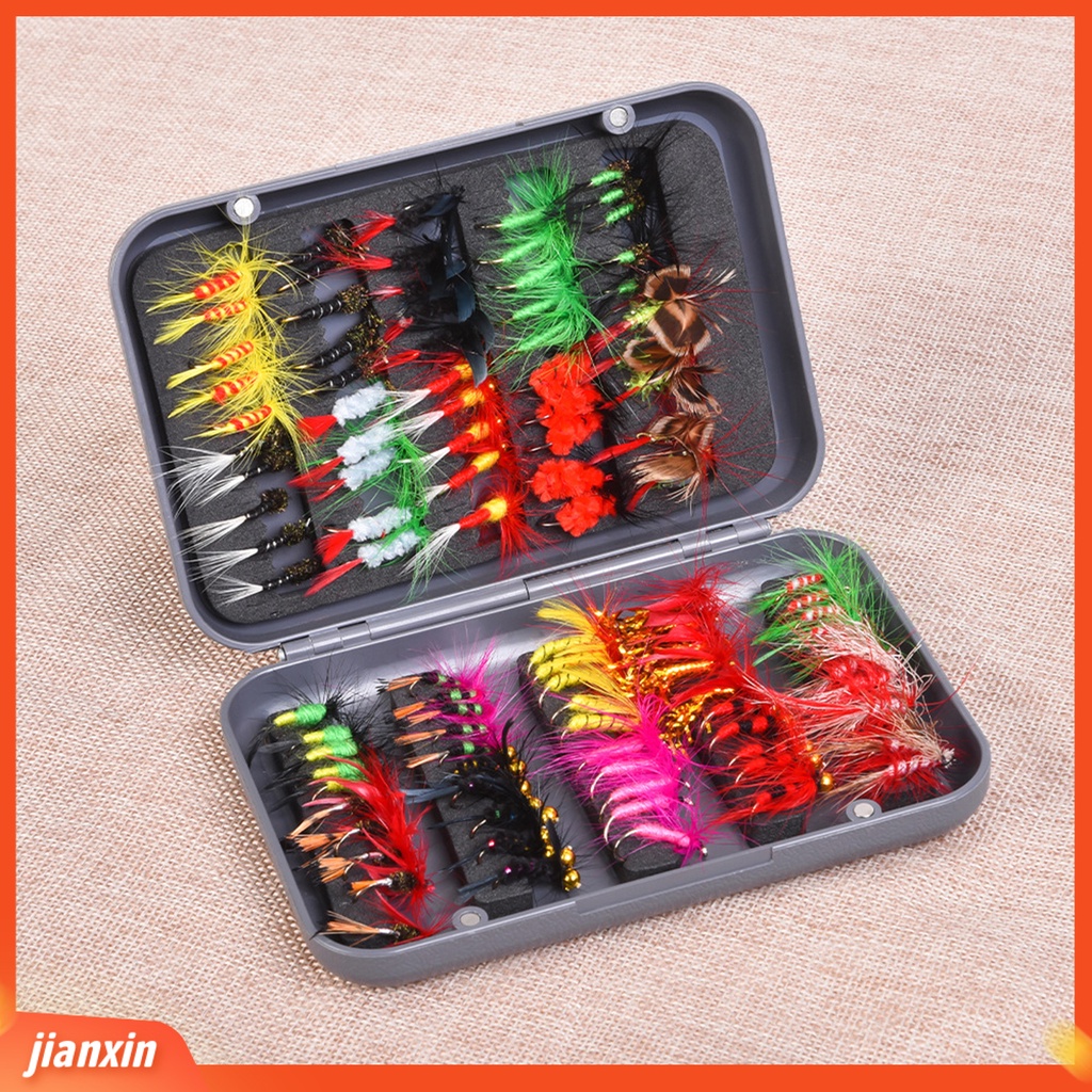 (In Stock) 20 /100Pcs Kait Lalat Memancing Bionic Serangga Butterfly Lure Fish Tackle with Box