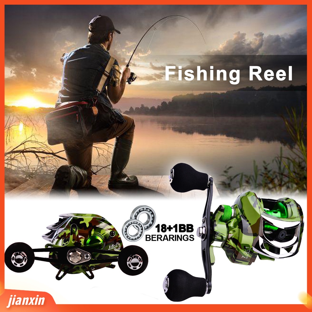 (In Stock) 7:2:1 Spinning Reel 18+1BB Tangan Kiri/Kanan Metal ic Rem Memancing Casting Reel Untuk Memancing Luar Ruangan