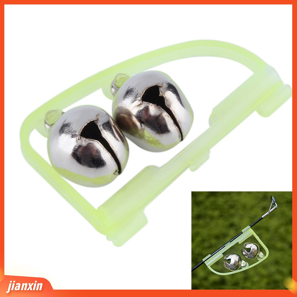 (In Stock) 2Pcs Outdoor LED Malam Memancing Gigitan Suara Alarm Aksesori Pelampung Ikan Twin Bell