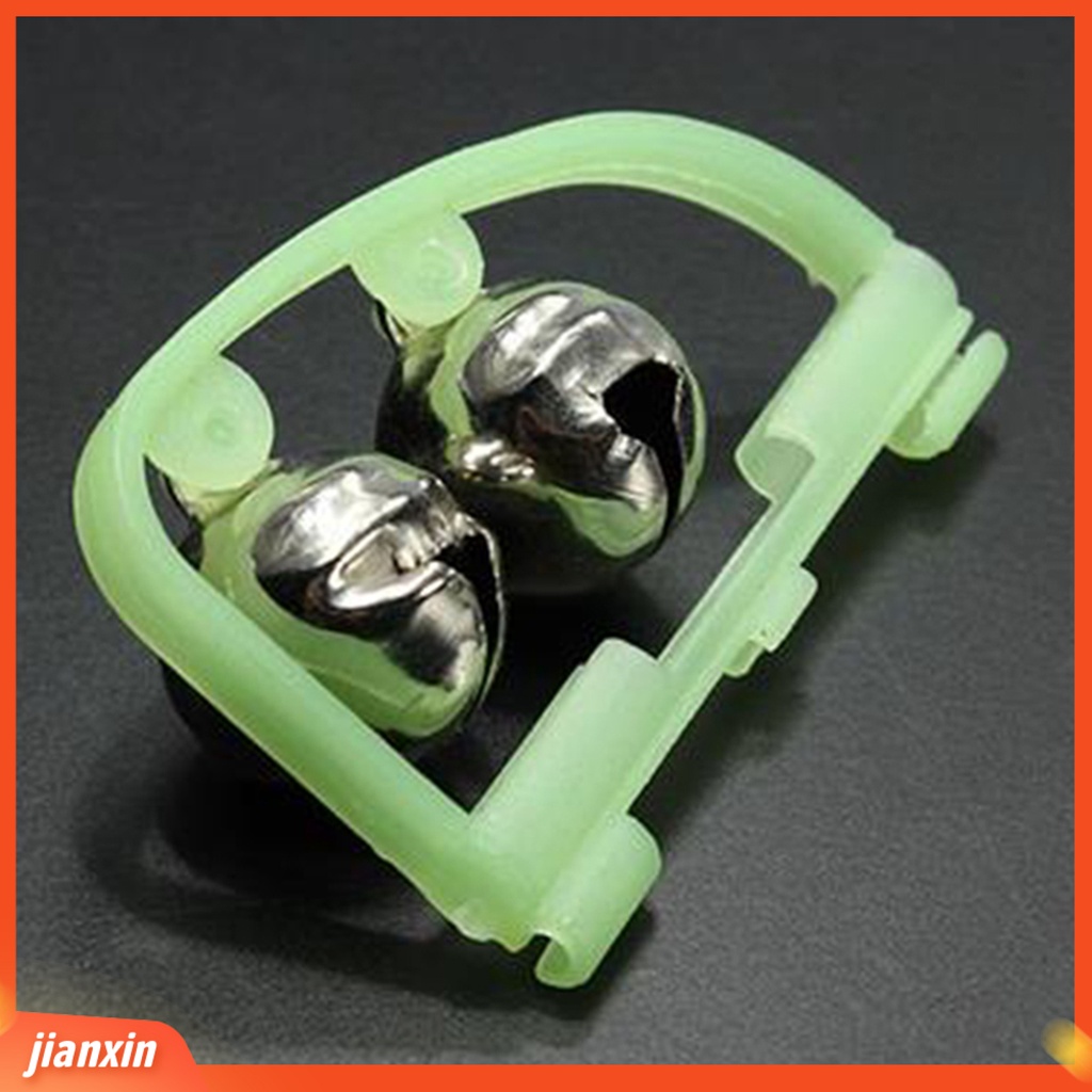 (In Stock) 2Pcs Alarm Memancing Lonceng Kembar Portabel Paduan Plastik Luar Malam Memancing Bell Rings Untuk Bengkel