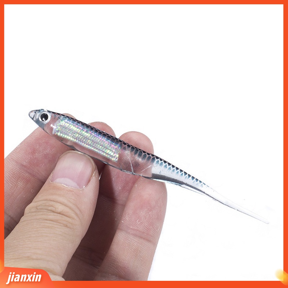 (In Stock) 6Pcs /Set Multicolor 10cm Soft Lure Fish Jig Kepala Umpan Pancing Tackle Tools