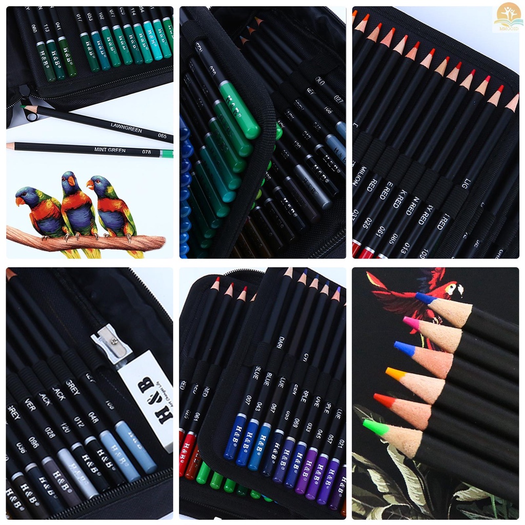 In Stock H&amp;B 72warna Stik Pensil Lukisan Cat Minyak Art Set Kit Inti Lembut Berbasis Minyak Untuk Anak Kids Dewasa Gambar Artis Bergambar Mewarnai Sketsa Kaligrafi Portable Masa Kini G