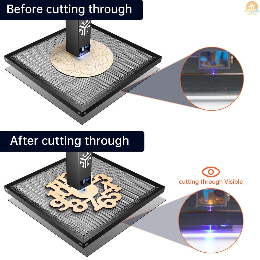 In Stock TEVOUP ACMER-E10 Laser Cutting Honeycomb Working Table Board Platform Panel Baja 330x330mm Untuk Mesin Pemotong Pengukir Laser CO2 Atau Dioda Kompatibel Dengan NEJE/XTOOL/ORT