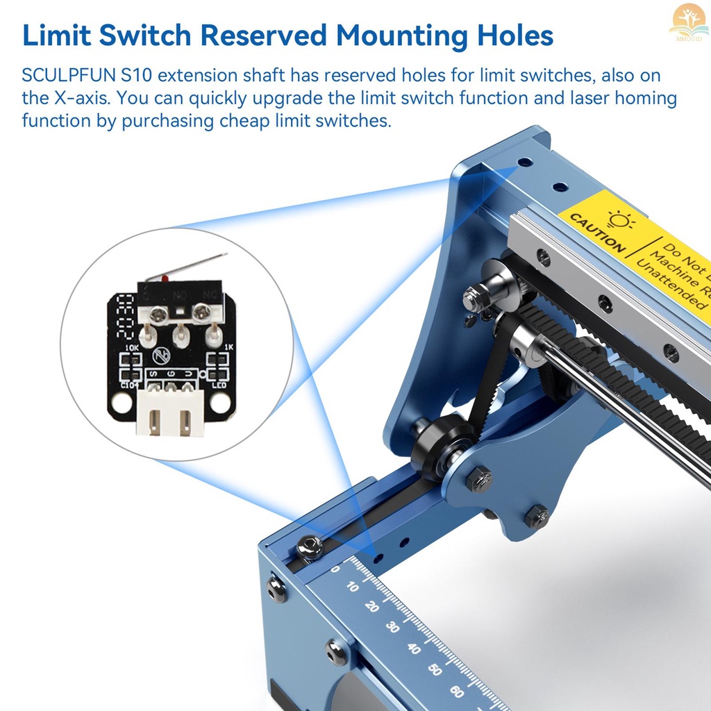 In Stock Sculpfun S10 Engraving Area Expansion Kit Untuk Sculpfun S10 Mesin Ukir Y-axis Extension Kit Engraving Area Ke Poros Aluminium Slot V 940x410mm Langsung Pasang