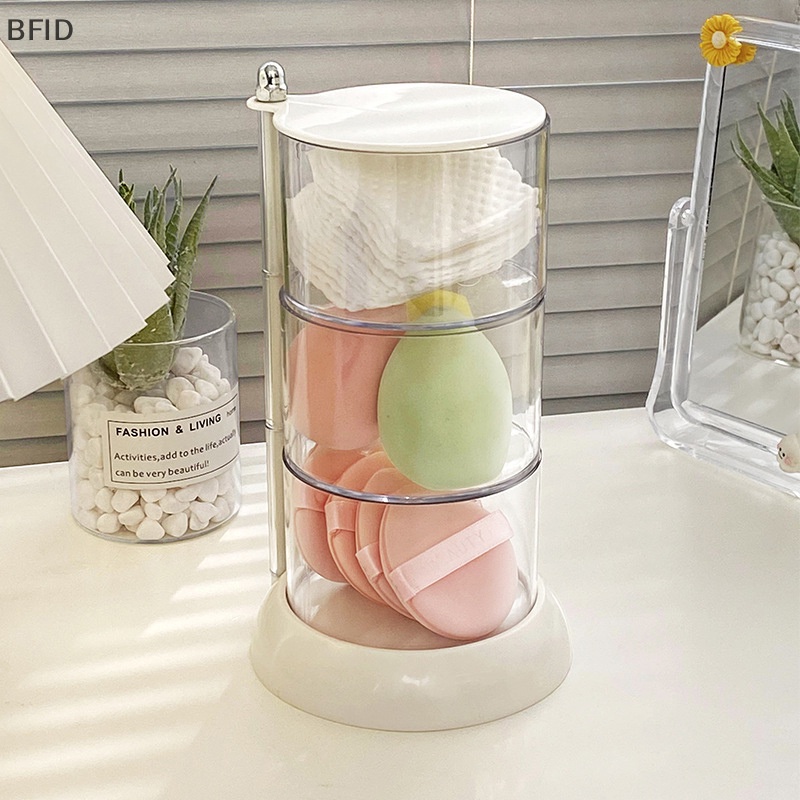 [BFID] Makeup Organizer 360 Rotag Kotak Penyimpanan Puff Kosmetik Cotton Pad Organizer [ID]