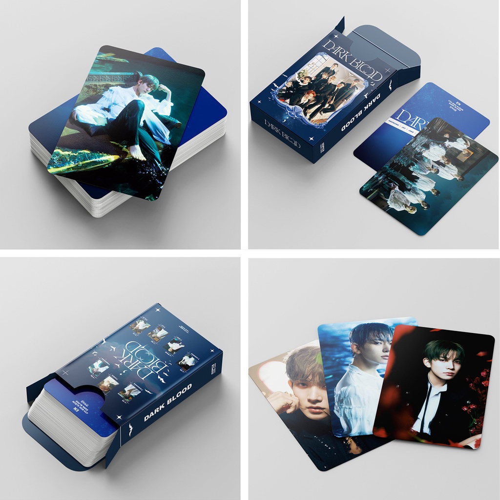 55pcs /box EN-HYPEN DARK BLOOD Photocards Album Sunoo Heeseung Jay Jake Niki Sunghoon Jungwon Lomo Kartu ENHYPEN Kpop Postcards