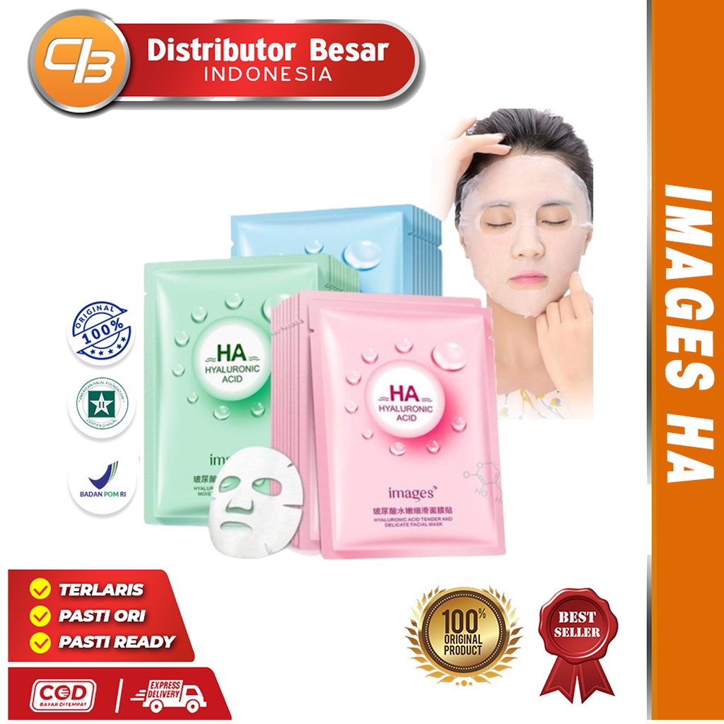 [ DBI ] IMAGES HA Images Hyaluronic Acid Facial Sheet Mask Images HA Hyaluronic Acid Masker Bisa COD Bayar di tempat