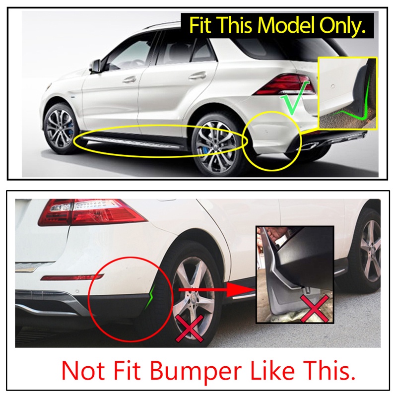 Untuk Mercedes Benz GLE M Class W166 2012~2019 Depan Belakang Roda Spakbor Mudflap Mud Flaps Splash Guard Aksesoris Mobil