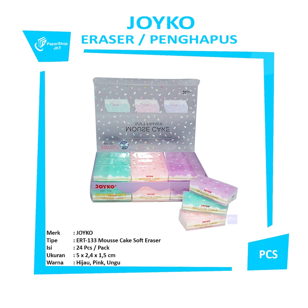 

JOYKO - Penghapus ERT-133 Mousse Cake - Pcs