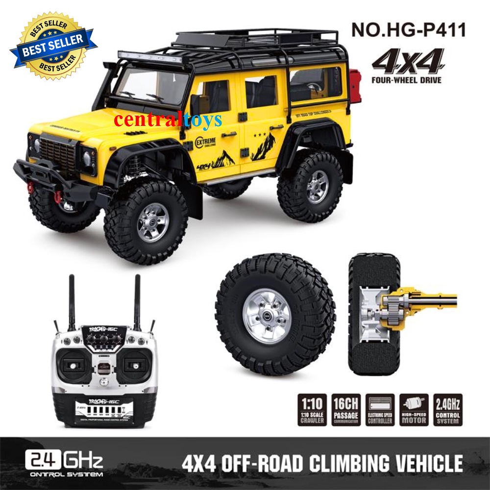 HG-P411 RTR rc crawler TX4 sound smoke winch VS traxxas TRX4 SCX1 CAR P411