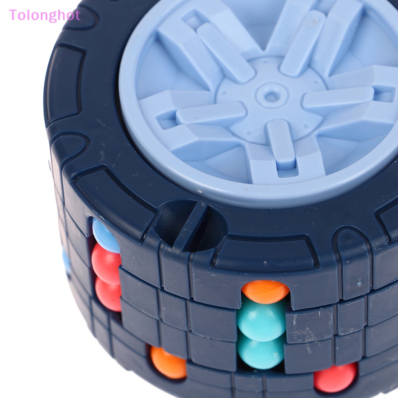 Tolonghot&gt; Permainan Puzzle Inovatif Kacang Ajaib Gyro Berputar Slide Menghilangkan Stress Untuk Edukasi Anak Mainan Kubus Silinder 3D Sumur