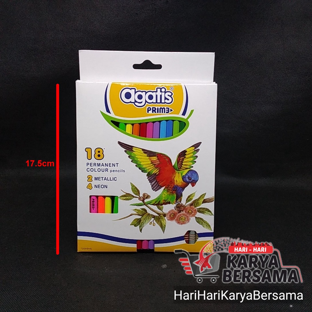 

PENSIL WARNA AGATIS PRIME WOOD PERMANENT PH-C-1801 ISI 18'S
