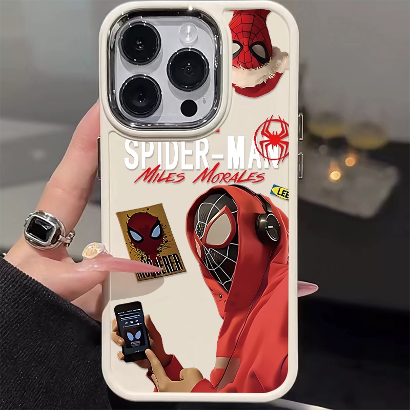 IPHONE Fashion Casing Ponsel Silikon Kompatibel Untuk Iphone14 13 12 11 Pro Max XS X XR 8 +7Plus Casing Lembut Shockproof Metal Buttons Cover Cell Precticer