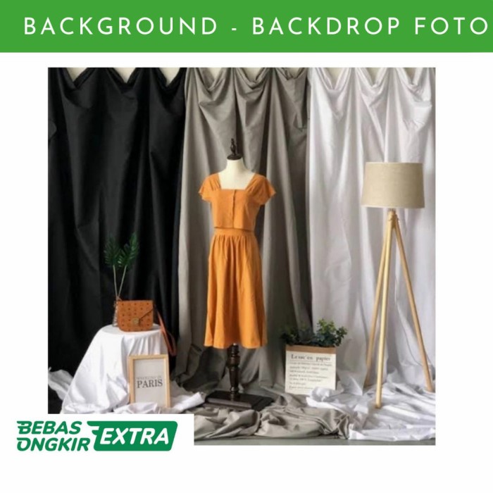 Kain Background polos, Backdrop polos, Abu Hitam Khusus 5 - 8/m