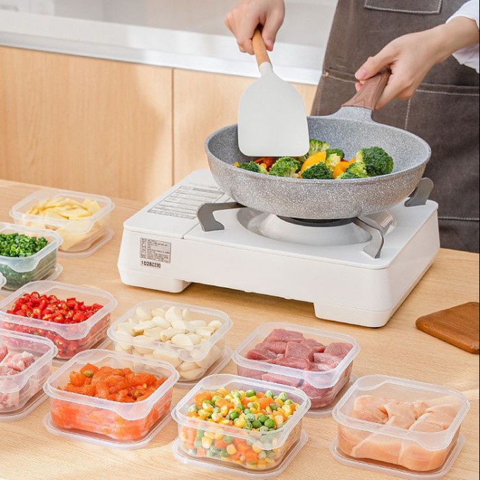 kotak kecil daging sayur buah PP5 kulkas freezer foodgrade storage box
