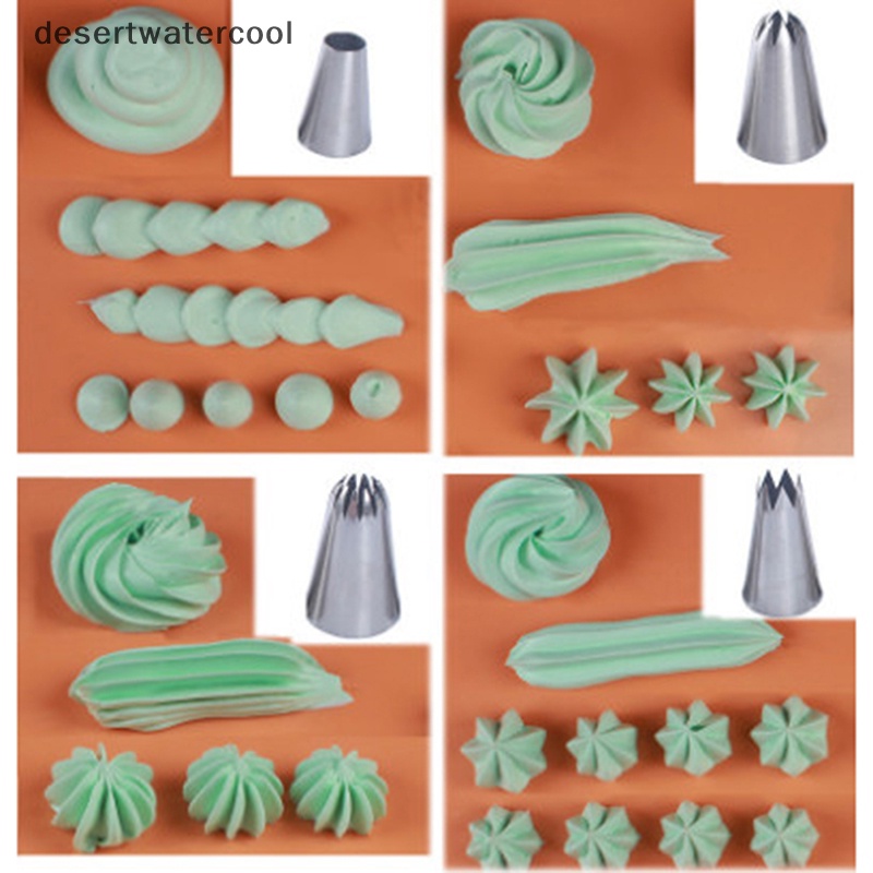 Deid 5pcs/Set Besar Rusia Kue Krim Icing Piping Pastry Nozzle Tips Baking Tools Martijn