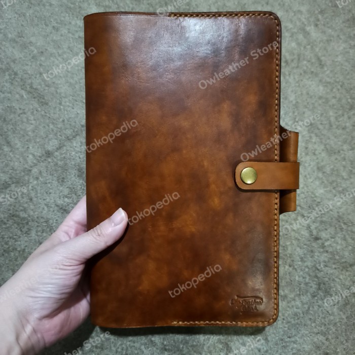

✨BISA COD✨ -Leather Notebook Cover A5 - Cover Notebook Kulit A5