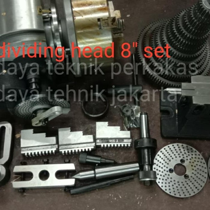 dividing head 200mm BS 2 - KEPALA PEMBAGI MILLING set clau 8 IN penjepit milling