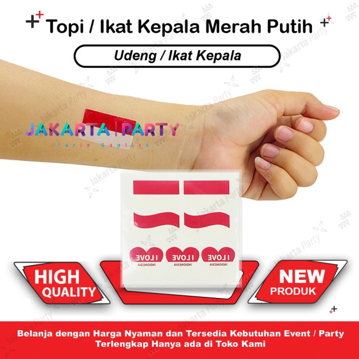 Stiker Tato Bendera Merah Putih / Stiker Wajah Motif Dirgahayu RI