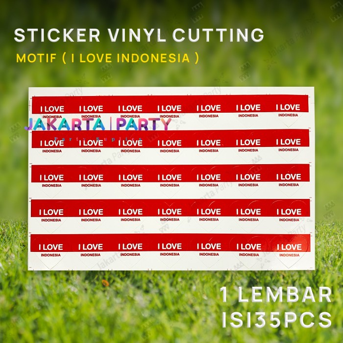 Stiker Pipi Bentuk Love / Stiker Bendera / Stiker I love Indonesia 35