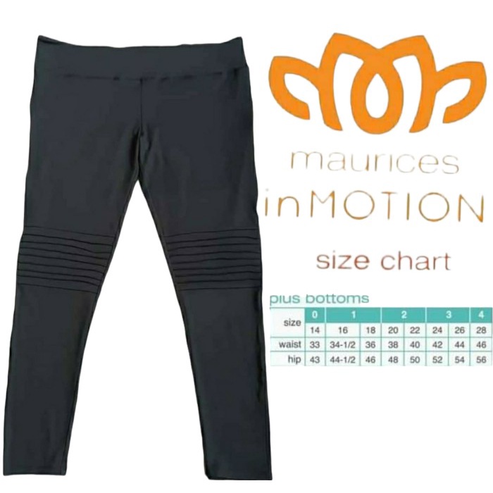 Celana Legging Plus Size Maurices In Motion Black Stripe