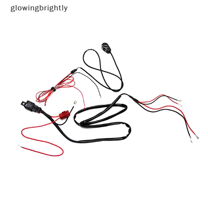 [glowingbrightly] Lampu Kerja LED Bar Wiring Harness Remonte Control Switch Kit Offroad 12V CarLamp TFX