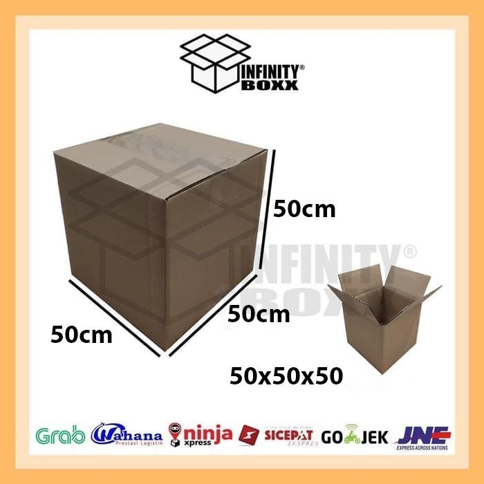 

kardus box luar polos packaging packing 50x50x50 cm DOUBLEWALL