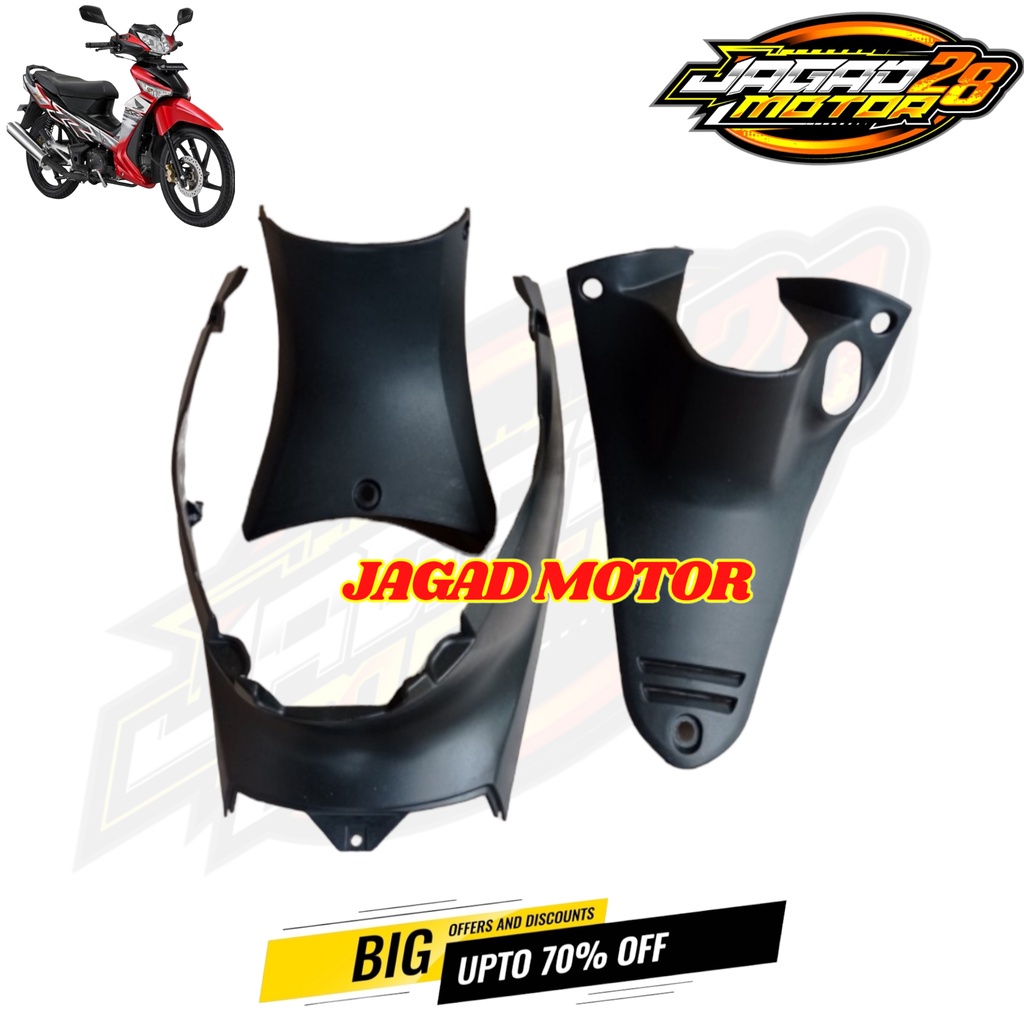 Legsil Tengah Kontak Plus Cover Tangki Supra X 125 New Batman 2008 2009 2010 2011 / Cover Body Tenga