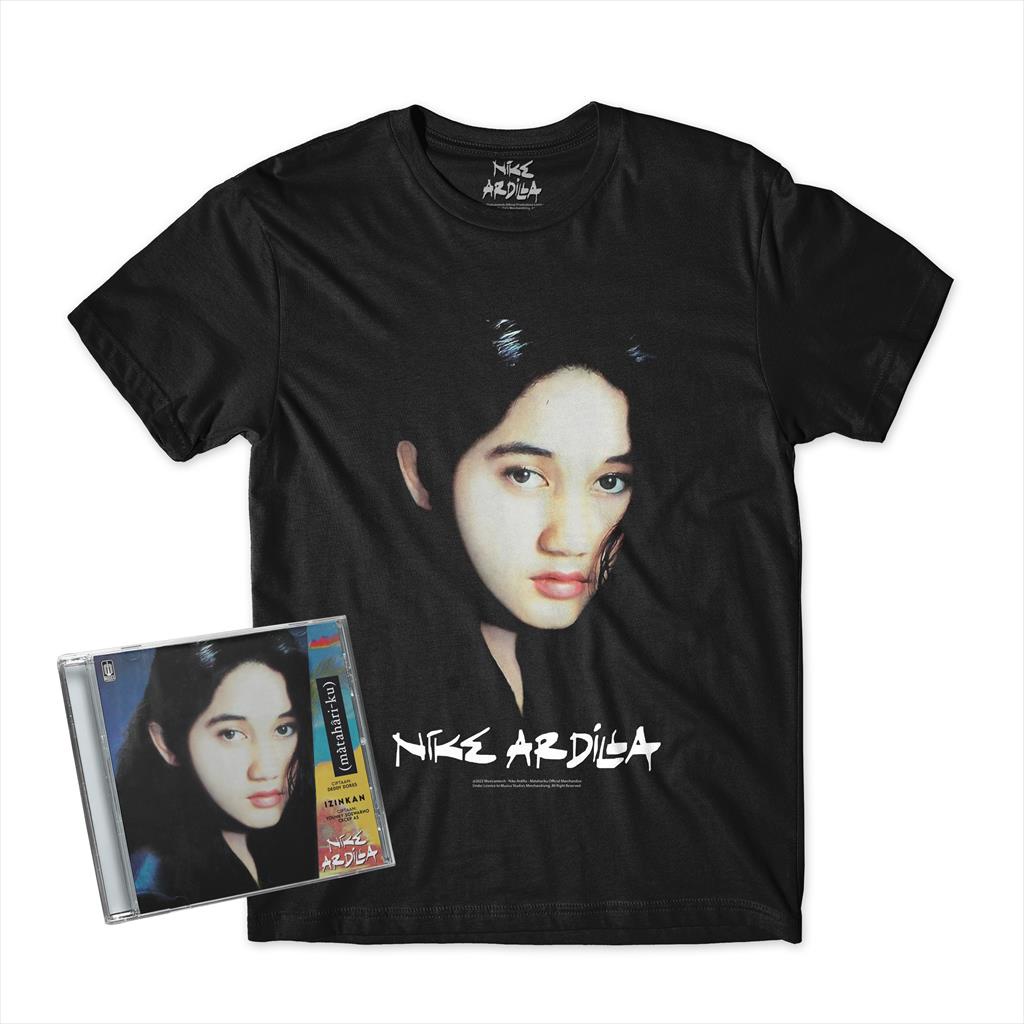 Musica Merch - Kaos Nike Ardilla Original Matahariku Tshirt Hitam (Free CD)