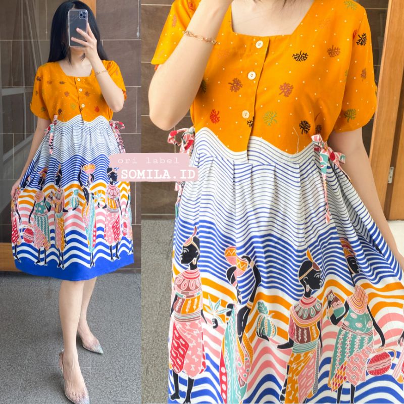 ORI SOLO LD 115 GROSIR DASTER  TERBARU BUSUI CHIBI PT SERUT HOME DRESS BATIK BU TEJO
