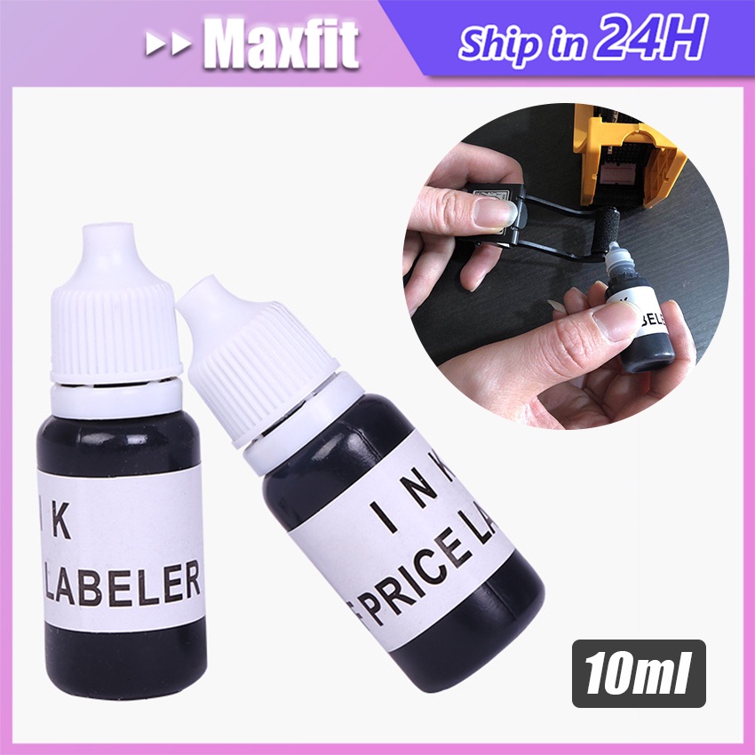 

10Ml Tinta Stempel Plastik Permanen Waterproof Hitam Tinta Stempel Premium
