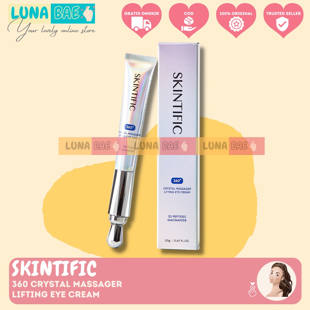 SKINTIFIC - 360 Crystal Massager Lifting Eye Cream【BPOM】eye krim