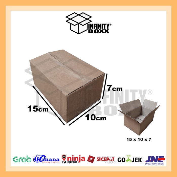 

kardus box packaging packing 15x10x7 cm SHEET POLOS