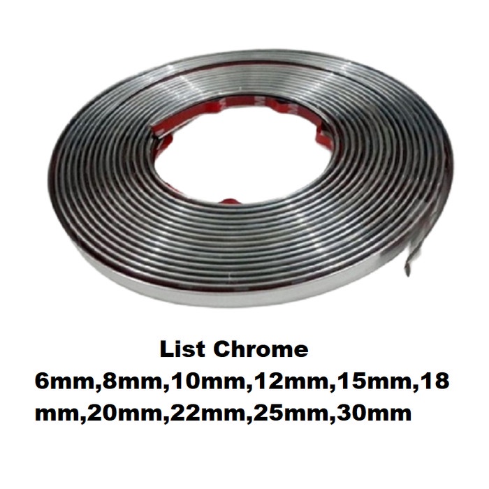 List Chrome helm bogo retro list Crome mobil 6-30mm Moulding list trim - 6mm