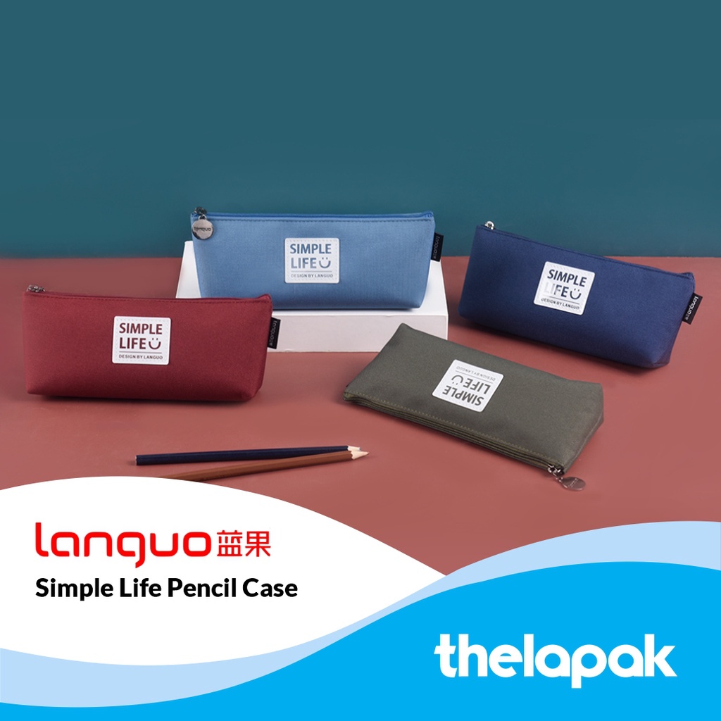 

Tempat Pensil Languo Simple Life Desain Warna Minimalis Pencil Case