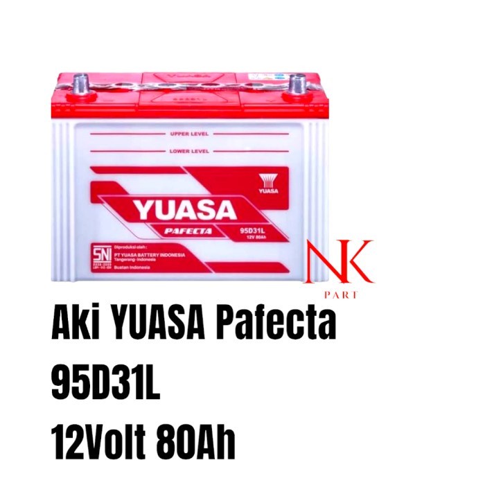 Aki Mobil Yuasa 95D31L PF 12v 80Ah Original Accu Basah Yuasa