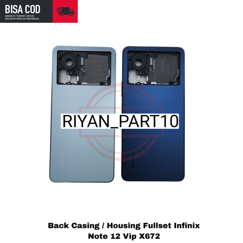 CASING KESING HOUSING INFINIX NOTE 12 VIP X672 Tutup Belakang Backdoor Backcover FULLSET / Back Cove