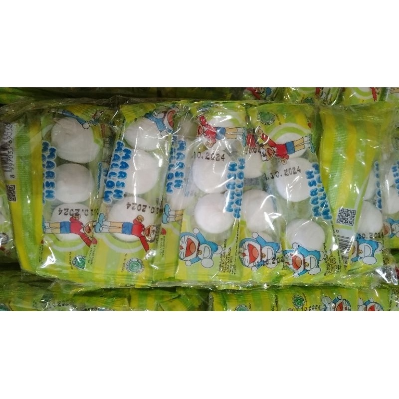 

Marshmallow bulat ⚪ Doraemon isi 20 sachet @7g