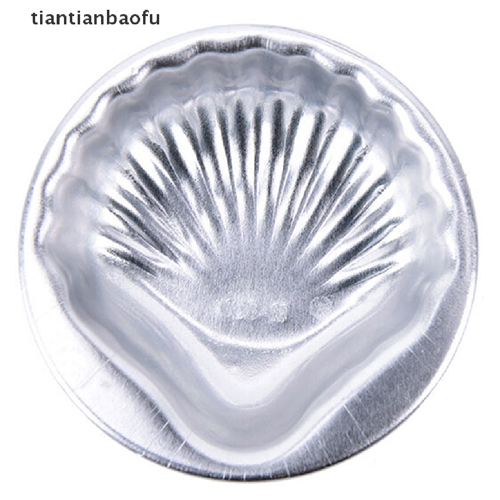 [tiantianbaofu] 5x Crafg Aluminium Alloy Handmade Cetakan Mandi Kue Bersoda Bentuk Kerang Laut Butik