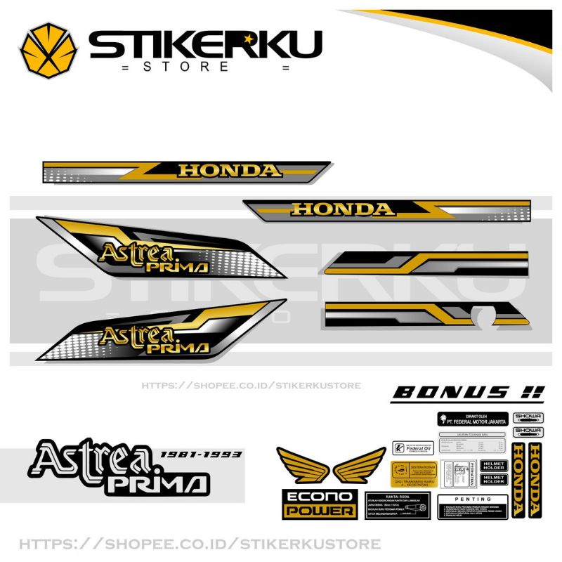 Striping Stiker Astrea Prima Sticker Astrea Striping Prima