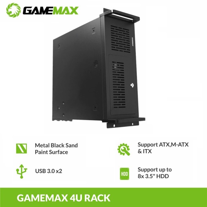 Casing GameMax 4U Rackmount Server 4U Industrial PC Case