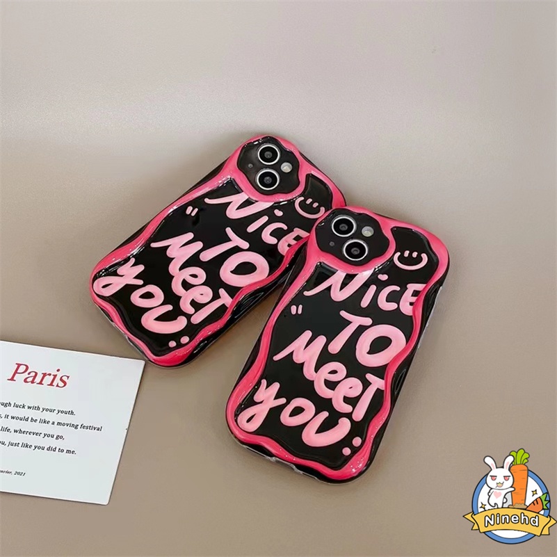 IPHONE Casing Kompatibel Untuk Iphone14 13 12 11 Pro Max X Xr Xs Max8 7 6 6s Plus SE 2020 Ins Gaya Baru Fashion Graffiti Inggris Casing Ponsel Canggih Silikon Glossy Penutup Perlindungan Shock